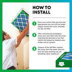 Filterbuy 18x18x2 Air Filter MERV 13 Optimal Smoke & Allergy Defense (4-Pack), Electrostatic Pleated HVAC AC Furnace Filters Replacement, Made in USA (Actual Size: 17.75 x 17.75 x 1.75)