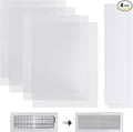 4 PCS DIY White Magnetic Vent Covers – 13.8" x 11.8" Customizable Air Register with Easy-to-Cut Mesh & Magnetic Strips, Perfect Fit for Floor/Wall/Ceiling Vents, Home Vent Solutions（White）