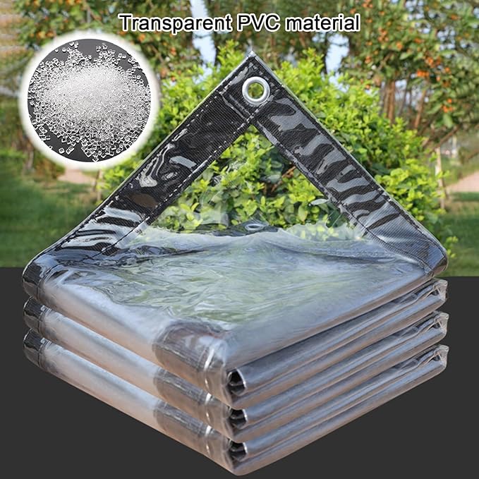 Curtain Patio Enclosure, Water Proof PVC Curtains for Gazebos with Zip, Transparent Outdoor Tarps for Patio Enclosure, Camping, Porch(2.1x2.2m)