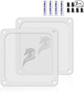 140mm Fan Filter PC Dust Filter Computer Fan Grills Dust Mesh Magnetic Frame PC Case Cover Dustproof PVC 50 Mesh(PVC, Gentleman Aesthetic, 140 * 140mm, 2pcs, White)