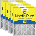 Nordic Pure 20x20x4 (Actual Size: 19 1/2 x 19 1/2 x 3 5/8) Pleated MERV 10 Air Filters 6 Pack