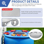 6" Rain Barrel Screen Filter for Rain Barrels, Premium 304 Stainless Steel Barrel Filter, Long-Lasting Durability -Kitchen Wash Colander -Soil Sifter, for Keep Mosquitos&Debris Outside, Fruit Draining