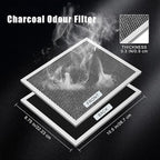 Baquler Range Hood Filter Compatible with Broan Nutone 97007696 Range Hood Replacement Filter Stove Vent Aluminum Mesh Charcoal for Kitchen Air(8 Pcs)