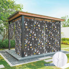 Cartoon Space Outdoor Curtains for Patio Rockets Planets Astronauts Gray Waterproof Outside Curtains with Grommet Top Weatherproof Curtain for Cabana Pergola Gazebo, 2 Pack, 54" W x 95" L