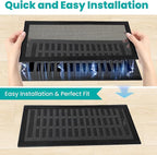 Efforest Floor Vent Covers Magnetic - 6 Pack Air Vent Filters Mesh Screen Dust Filter Vent Register Deflectors for Home HVAC AC Grilles & RV Vents - Strong Hold Washable (5.5x12 inch)