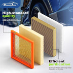 Engine & Cabin Air Filter for Silverado 1500 (2019-2026); Sierra 1500(2020-26); Suburban (2021-26); Tahoe (2021-26) Air filter for Car Replacement CF11966 84121217 Automotive Accessories