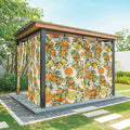 Lemons Yellow Orange Summer Plant Linen Outdoor Curtains for Patio Waterproof Outside Curtains with Grommet Top Weatherproof Curtain for Cabana Pergola Gazebo, 2 Pack, 54" W x 108" L