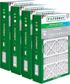 Filterbuy 17x26x4 Air Filter MERV 8 Essential Dust & Allergy Defense (4-Pack), Electrostatic Pleated HVAC AC Furnace Filters Replacement for Lennox (Actual Size: 16.56 x 25.94 x 4.13)