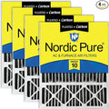 Nordic Pure 20x25x5 (Actual Size: 19 3/4 x 24 3/4 x 4 3/8) Lennox X6673 X6675 Replacement AC Filter MERV 10 + Carbon 4 Pack