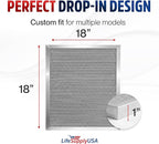 18x18x1 Electrostatic Air Filter, MERV 8, Washable, Reusable Furnace AC/HVAC Filter, Energy Saving, Easy to Clean, Long-Lasting by LifeSupplyUSA