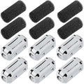 Outus 6 Pcs 3D Printer 1.75 Filament Filters, Cleaning Filament Cleaner Dust Filter Blocks Flame Resistant Rubber Foam Wiped Off Debris for Pla ABS Petg or Other Printing, Gray