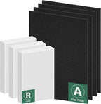 Improvedhand HPA300 HEPA Filter Replacement for Honeywell Air Purifier HPA304 HPA3300b HPA5300 HPA5350 HPA8350 HPA300VP, Compared to HRF-R3 (3 True HEPA R Filters and 4 A Pre-Cut Carbon Pre-Filters)