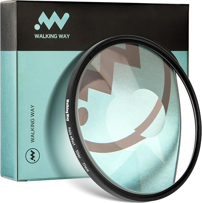 Walking Way 58MM Whirlpool Camera Effects Filter, Tunnel Vision Spiral Halo Prism Lens Filter with Vortex and Circular Halo Frame Effect for Camera Lens