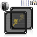 120mm Fan Filter PC Dust Filter Computer Fan Grills Dust Mesh Magnetic Frame PC Case Cover Dustproof PVC 50 Mesh(PVC, Gentleman Aesthetic, 120 * 120mm, 2pcs, Black)