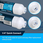 SpiroPure Inline Sediment Water Filter with 1/4" Quick-Connect, 2" x 10" (Case of 25)