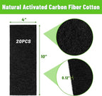 4"x10" Activated Carbon Air Vent Filters for Home, Floor Vents Filters, AC Vent Filter,Floor Registers Filters,10 Pcs Charcoal Vent Filter Home