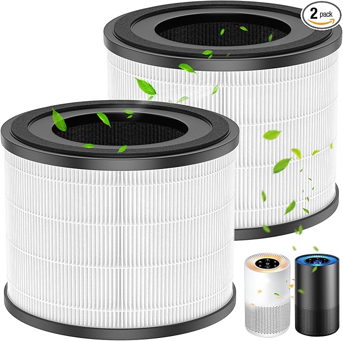 AP-S0610L Air Filter Replacement for MOOKA AP-S0610L Air Purifier, 3-IN-1 Hepa Filter, High-Efficiency Activated Carbon Replacement Filter - 2 Pack