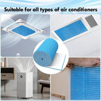 16 x 120" Air Vent Filters, Cut-to-Size MERV 8 Filter Material, Triple Layer HVAC Furnace Vent Filters for Home, Floor, Ceiling, Grilles - Includes 48PCS Adhesive Hook Tape.