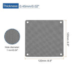MECCANIXITY 10PCS PC Dust Filter, 120mmx120mm PVC Computer Case Cooler Dustproof Mesh Cover Fan Grills for Computer Chassis Speaker, Black