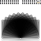 120mm Fan Dust Filter PC, 10Pack PVC Computer Dust Filter Mesh Dustproof Case Cover PC Cooler Fan Filter Grills with 40pcs Screws for Computer Cooler (PVC, 120 * 120mm, 10pcs, Black)