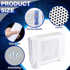 Woanger 2 Pcs 1000 x 300 mm DIY PC Case Dust Filter PC Fan Mesh Filter Air Vent Covers PVC Dustproof Cover with Magnetic Sticker for Computer Chassis Speaker and More, 0.03 Inch Hole