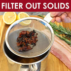 Bacon Grease Container with Strainer, Stainless Steel Oil Storage Can Container with Fine Mesh Strainer Fat Container Pot with Filter Screen, 1.25 QT / 5 Cups Grease Keeper Cooking Oil Keeper