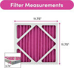 Colorfil 12x12x1 Air Filter (6-Pack) | Made in the USA | Color Changing | Remove Cat and Dog Odor | MERV 8 for Pet Hair Dander and Dust | 11.75"x11.75"x0.75" Exact Size