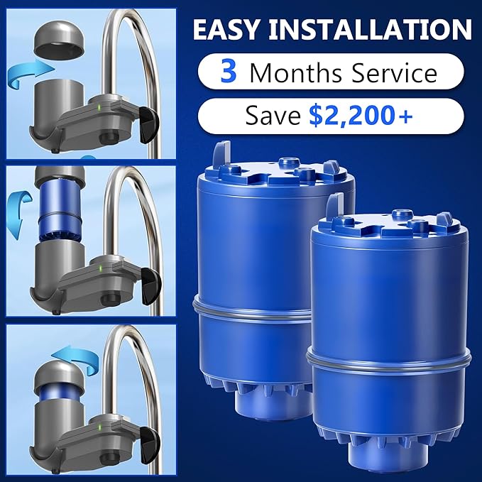 Blue Faucet Water Filter Replacement for Pur and PUR PLUS Mounted Water Filter System RF-9999 RF-3375 FM-2500V FM-3700 FM-3400B etc| Ensure Clean Tap Water 6 Pack by TOMOON