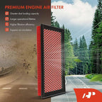 A-Premium High-performance, Pre-oiled Engine Air Filter Compatible with Infiniti, Nissan, Subaru, Saab - FX35, G35, QX4, 350Z, Altima, Maxima, Murano, Pathfinder, Sentra, Forester, Impreza, Legacy