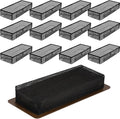 12 Pack Floor Register Cover Trap 4 X 12 Inch Vent Screen Net Black Air Vent Mesh Nets Home Floor Net Trap Floor Vent Mesh Filters Keeps Bugs, Coins, Pet Hair, Food Out