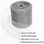 Wire Mesh for Mice Control 5IN X 53Ft,Hole Fill Fabric,Upgraded Stainless Steel Wire Mesh Roll, Weep Holes Covers, Flexible Stretchy Fabric for Garden House and DIY, Rodent Barrier