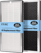 4 Pack MA-40 Replacement Filter Compatible with MA-40 Air Purifiers, 3-in-1 High-Efficiency Filtration System for MA40W MA40B, H13 True HEPA with Pre-Filter