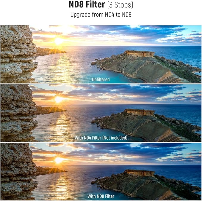 NEEWER 67mm UV/CPL/ND Lens Filter Kit, UV Protection + Circular Polarizing + Neutral Density (ND8) Camera Lens Filter Set with Multicoated Optical Glass, Slim Frame & Upgraded Foldable Storage Case