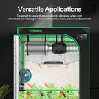 VIVOSUN 4 Inch Air Carbon Filter Smellines Control with Australia Virgin Charcoal for Inline Duct Fan, Grow Tent, Pre-filter Included, Reversible Flange 4" x 12"