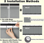 Privacy Screen Protector 2' x 23' UV Protection 96% Outdoor Privacy Screens, Included Cable Zip Ties for Patio Yard Porch Chain Link Fence Condo, Weaving Pattern