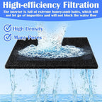 Aquarium Filter Pad - Aquarium Filter Media, Aquarium Filter Floss,15.7 x 19.6in Filter Pad, Filter Floss for Fish Tank, Aquarium, Ponds,Garden，Saltwater, Fershwater,Plant, Trutle(Black)
