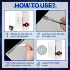 Woanger 1 Pcs 1000 x 300 mm DIY PC Case Dust Filter PC Fan Mesh Filter Air Vent Covers PVC Dustproof Cover with Magnetic Sticker for Computer Chassis Speaker and More, 0.03 Inch Hole