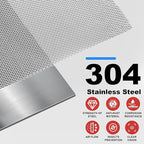 304 Stainless Steel Mesh, 47in x 10ft, 20 Mesh, Sturdy Metal Screen Roll for Window, Door, Air Vents, Filter, Cage, Garden, Patio, Pet (Sliver, 47inch x 10feet)