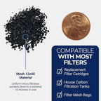 IPW Industries Bulk Activated Carbon - Coconut Shell Granular Activated Charcoal (GAC) for Water Filtration - Replacement Media for Pre and Post Carbon Water Filters (1 lb)