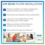 16x25x3 TRION Air Bear Cub Pleated HVAC Air Filter MERV 13 (4-Pack) (Actual Size: 15.75 x 24.75 x 3.06 Inches)