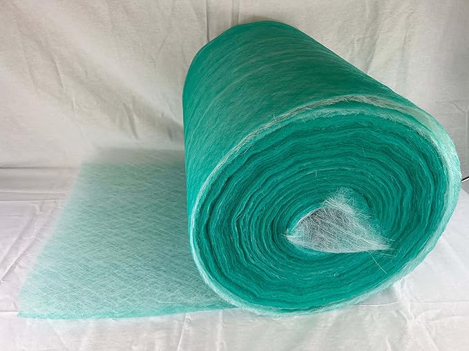 wioboy Paint Booth Exhaust Filter Roll, (25" x 300ft) 15 Gram Fiberglass Paint Arrestor for Spray Booth