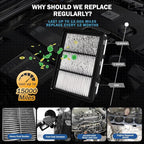 Cabin & Engine Air Filter Set Accessories for Honda Accord (Gas Only, L4 1.5L) 2018 2019 2020 2021 2022 Activated Carbon Automotive Engine Cabin Air Filter Replacement for CF10134 CA12290