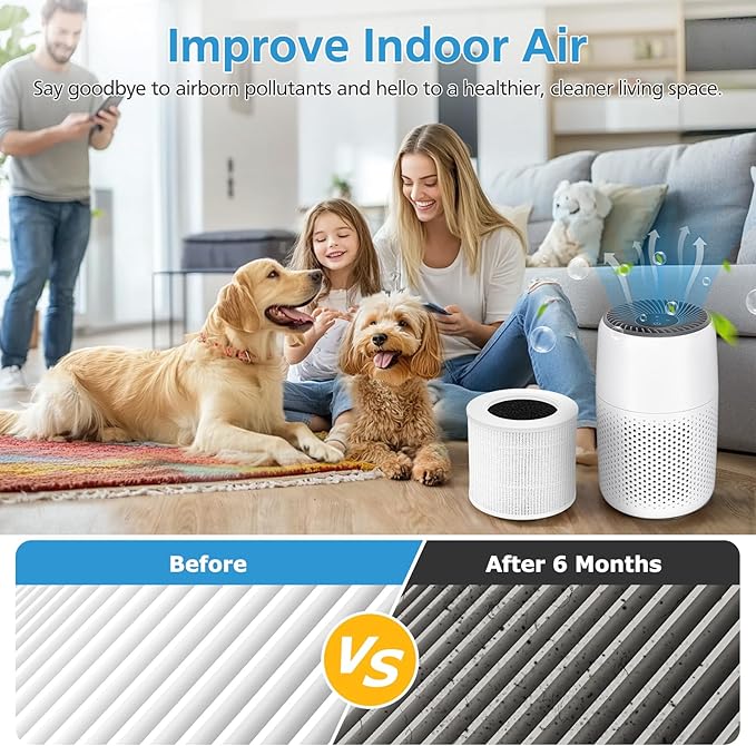 4 Pack Core Mini Replacement Filter for LEVOIT Core Mini-P Air Purifiers, Core Mini-RF Filter Replacement