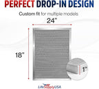 18x24x1 Electrostatic Air Filter, MERV 8, Washable, Reusable Furnace AC/HVAC Filter, Energy Saving, Easy to Clean, Long-Lasting by LifeSupplyUSA