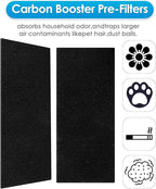 (9 Pack) AER1 Filter 3 HEPA Filters + 6 Carbon Booster Filters Compatible With Holmes AER1 Type Total Air Filter, HAPF30AT And HAP242-NUC, Replacement HEPA Filter Kit