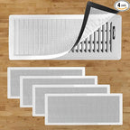 4 PCS White Magnetic Vent Covers - 4.7"x12" Magnetic Air Vent Screen - for Floor/Wall/Ceiling Registers - Easy Install, Secure Fit - Durable(Fits Registers 5" to 6" Wx 12" to13" L)