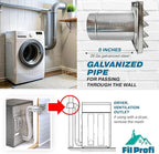 (6 Inch) Wall Vent Cover with Metal Mesh Screen,Exterior Hood Vent for House,Extended air Pipe.