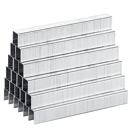 meite T-50 Staples, 9/16 Inch Heavy Duty Staples for Staple Gun, Galvanized 20 Gauge 3/8 Inch Crown Staple for Upholstery, Construction, Furniture (1 Case)