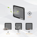 140mm PC Dust Filter for Computer Cooler Fan/PSU/Routers PVC 50 Mesh, Magnetic Dust Mesh Computer Fan Filter Grills with Screws Dustproof Case Cover (PVC V4.0, 140 * 140mm, 5pcs, Black)