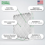 Mann+Hummel 20x24x4 MERV 8 Pleated HVAC AC Furnace Air Filters. 2 Pack. (Exact Size: 19.38 x 23.38 x 3.75 Inches)